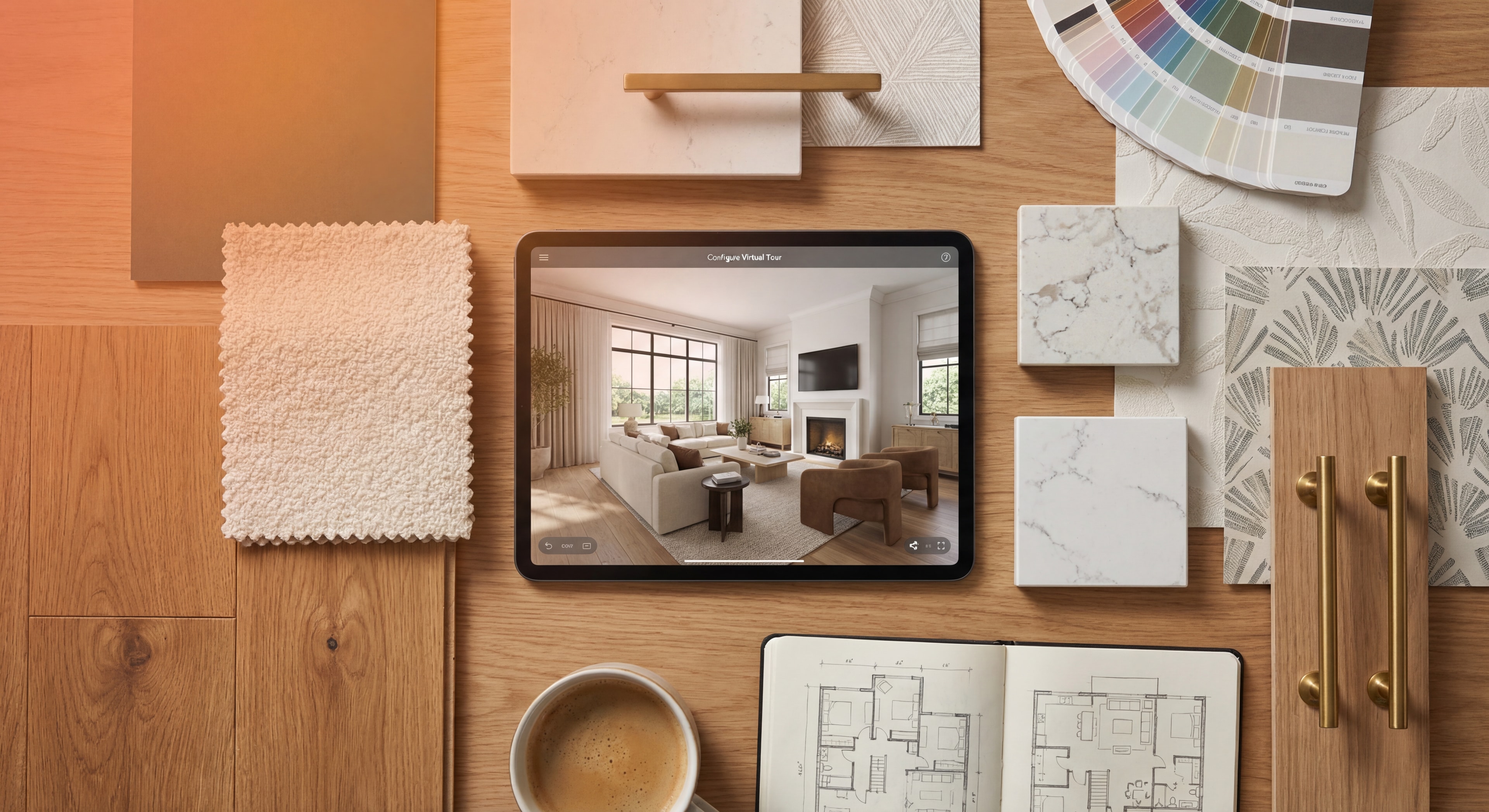 Interior design moodboard and finishes