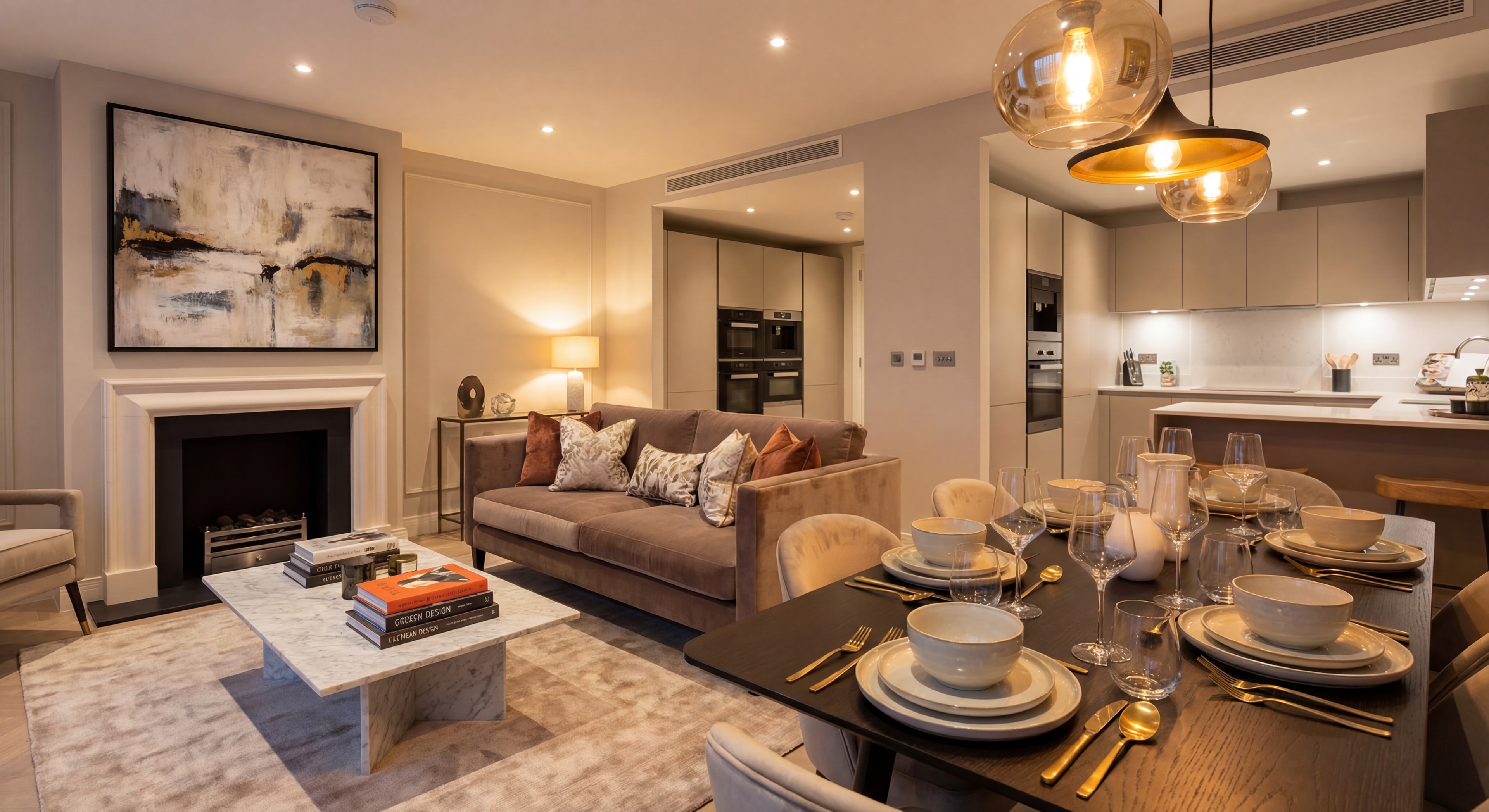 Turnkey staged living area