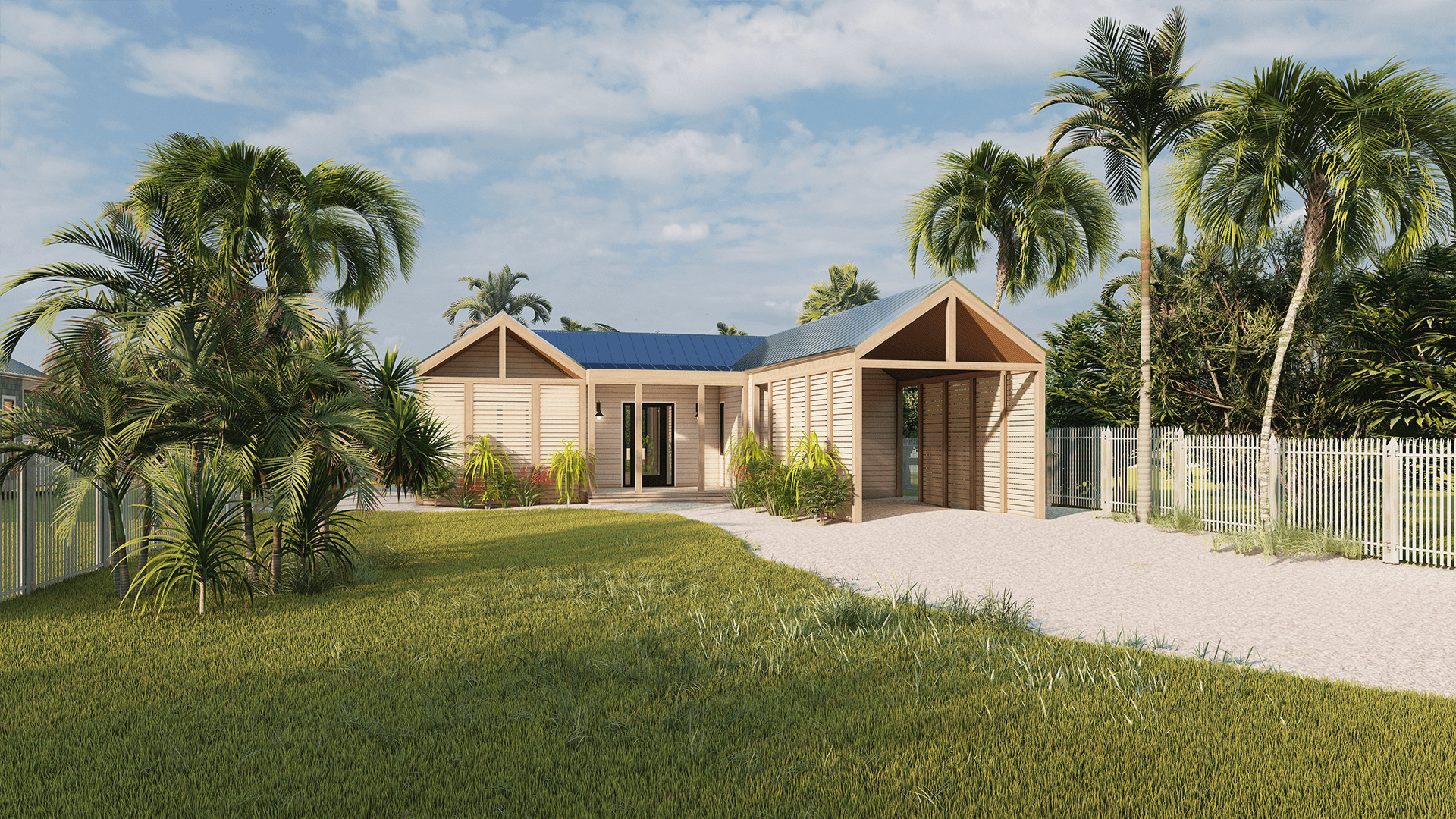 Barbuda hurricane-resistant home exterior design - Empower Projects construction Bahamas