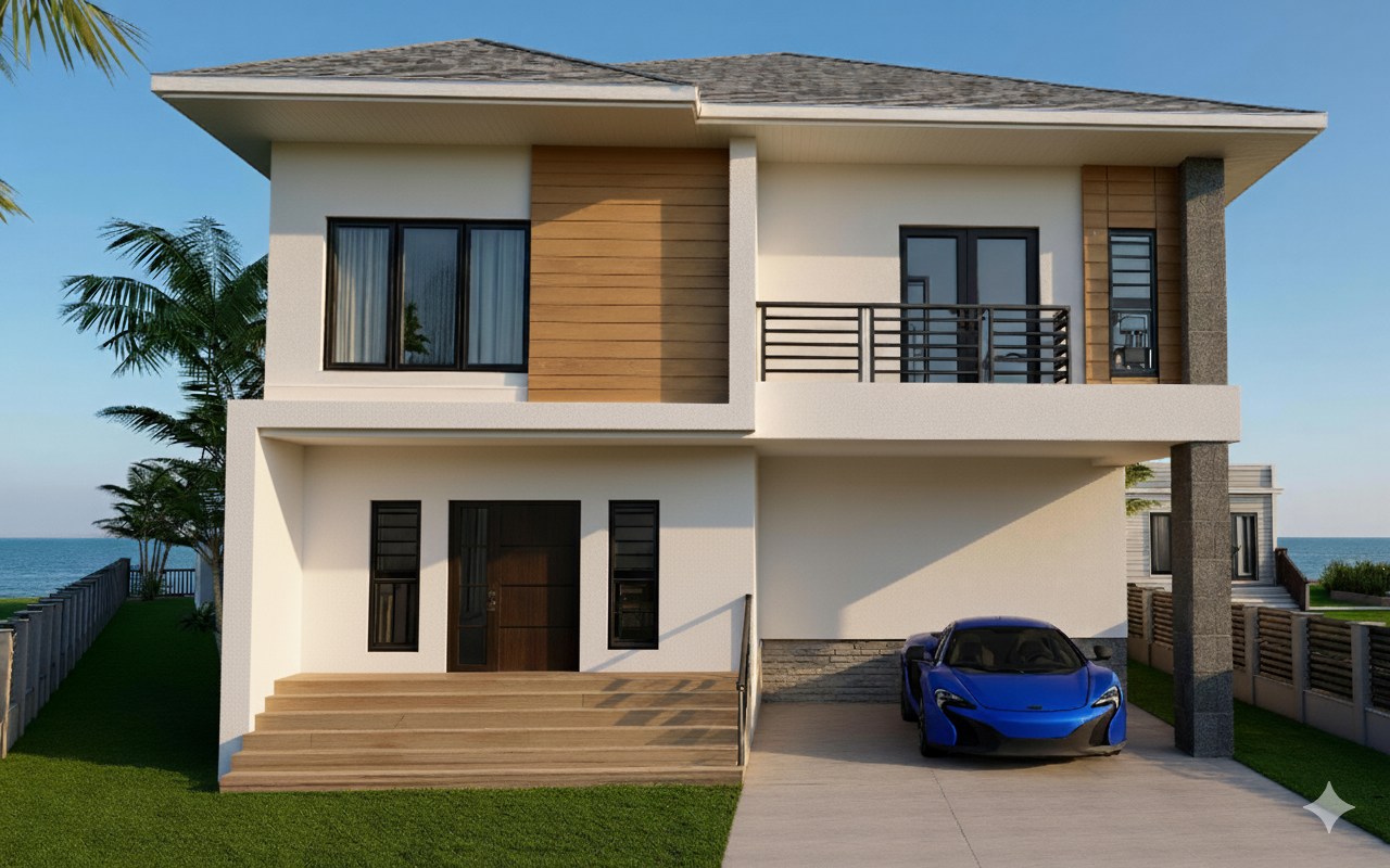 Staniad hurricane-resistant home exterior design - Empower Projects construction Bahamas