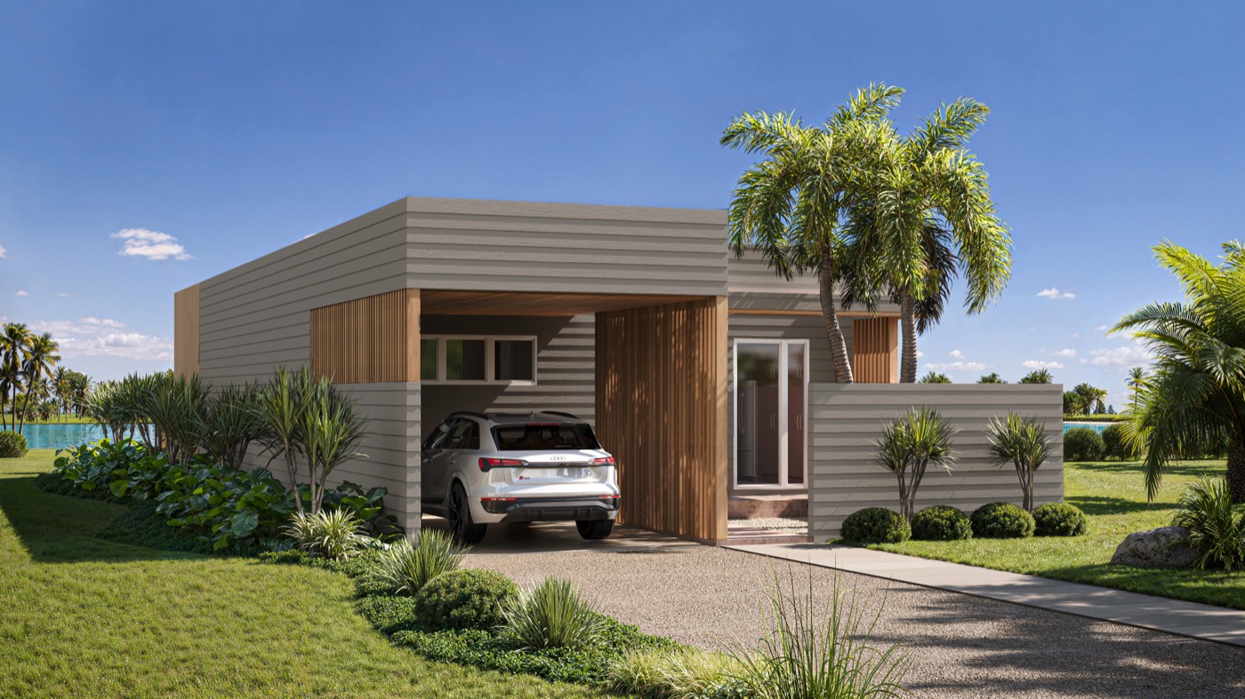 Antigua hurricane-resistant home exterior design - Empower Projects construction Bahamas