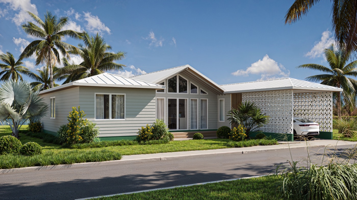 Bequia hurricane-resistant home exterior design - Empower Projects construction Bahamas
