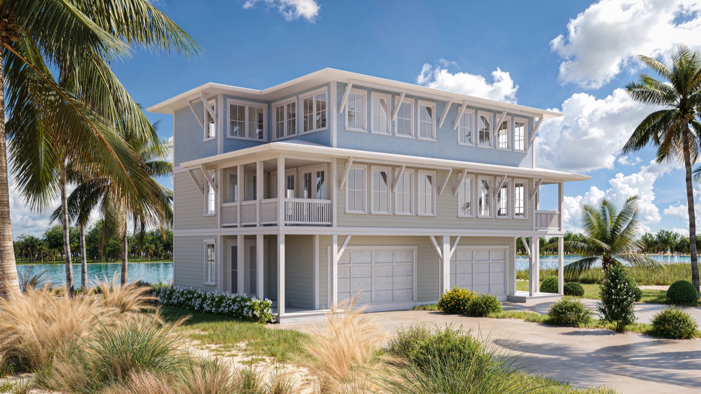 Martinique hurricane-resistant home exterior design - Empower Projects construction Bahamas