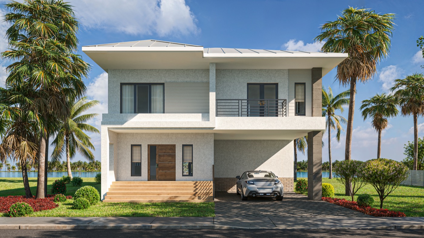 Staniad hurricane-resistant home exterior design - Empower Projects construction Bahamas