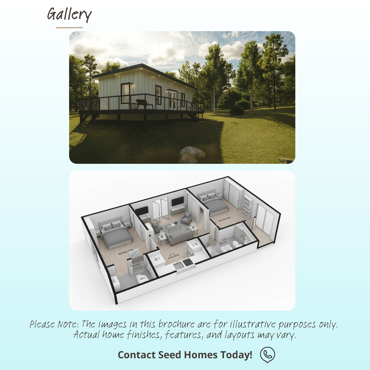 Parkview exterior and 3D floor plan